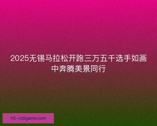 2025无锡马拉松开跑三万五千选手如画中奔腾美景同行